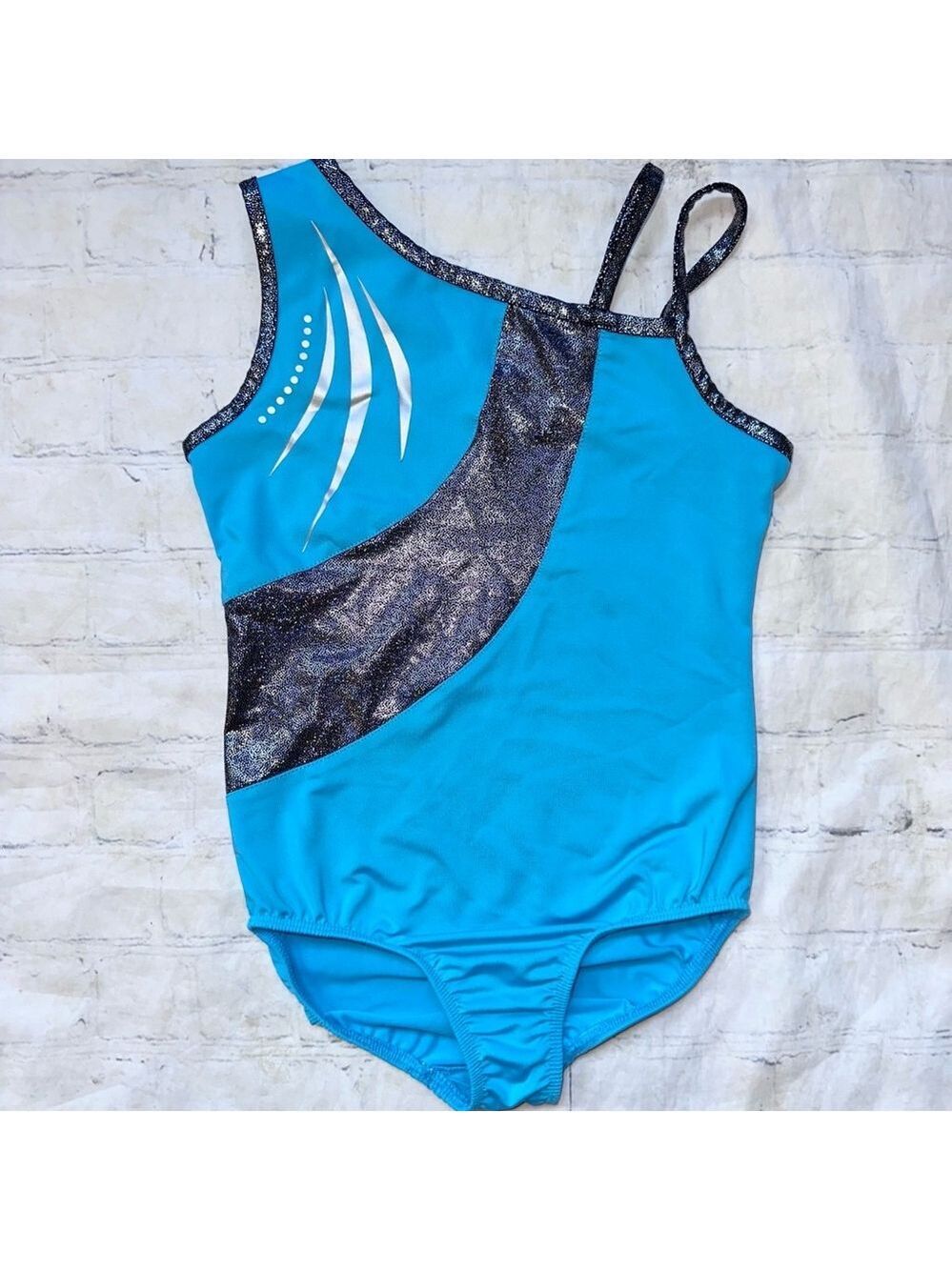 NWOT Girl’s Size Small (6/6x) Danskin Now Glitter Gymnastics Dance Leotard